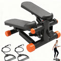 Mini Exercise Stepper Machine with Resistance Bands – Portable Twist Stair Stepper, 300lb Capacity, Full Body Trainer for Legs, Arms & Cardio – Home Workout Stepper, Orange, Black or Blue
