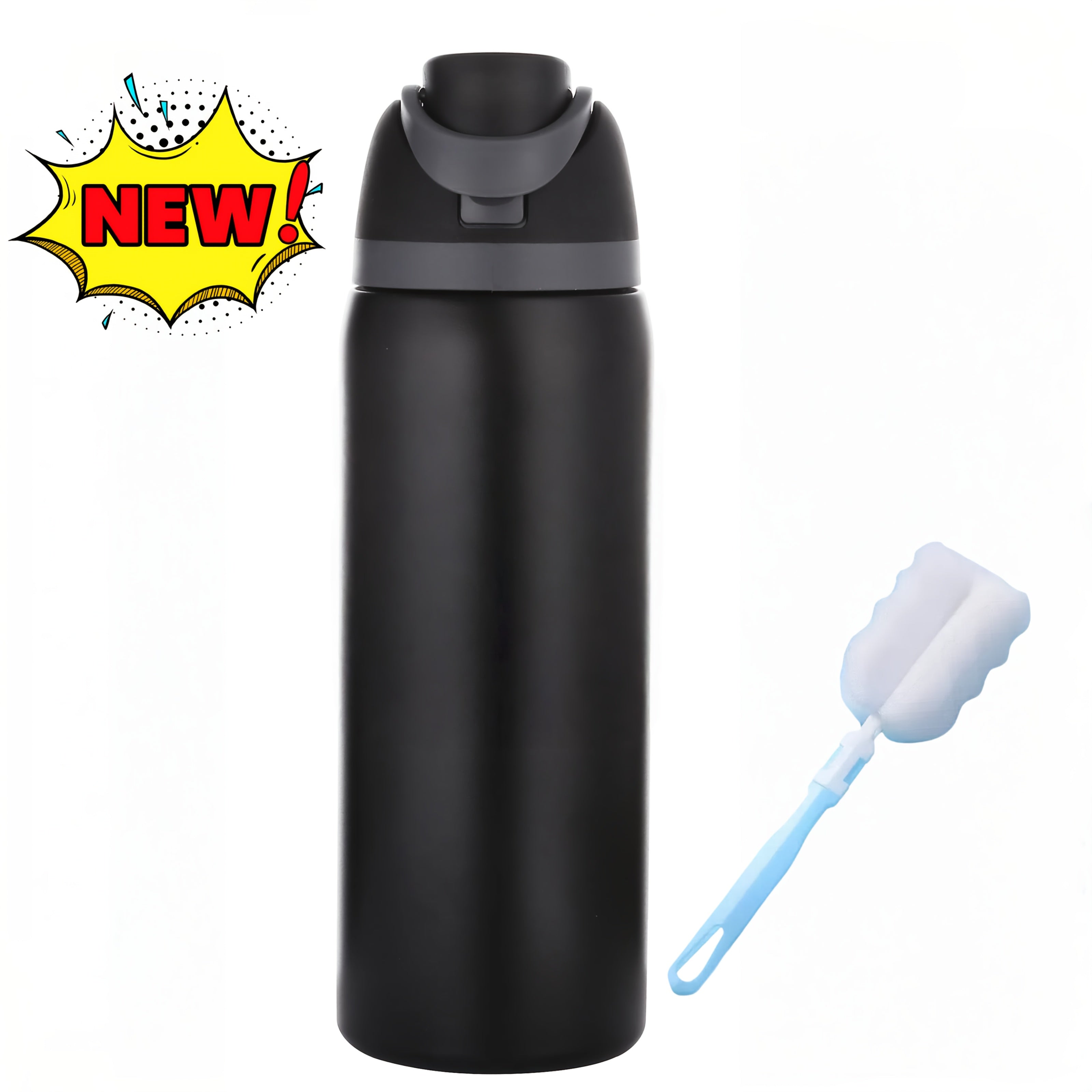 32oz Insulated Water Bottle with Straw - 304 Stainless Steel Vacuum Flask Keeps Cold 24H Hot 12H, Large Capacity Leak-Proof Sports Bottle for Gym, Camping, Office & Outdoor Adventures