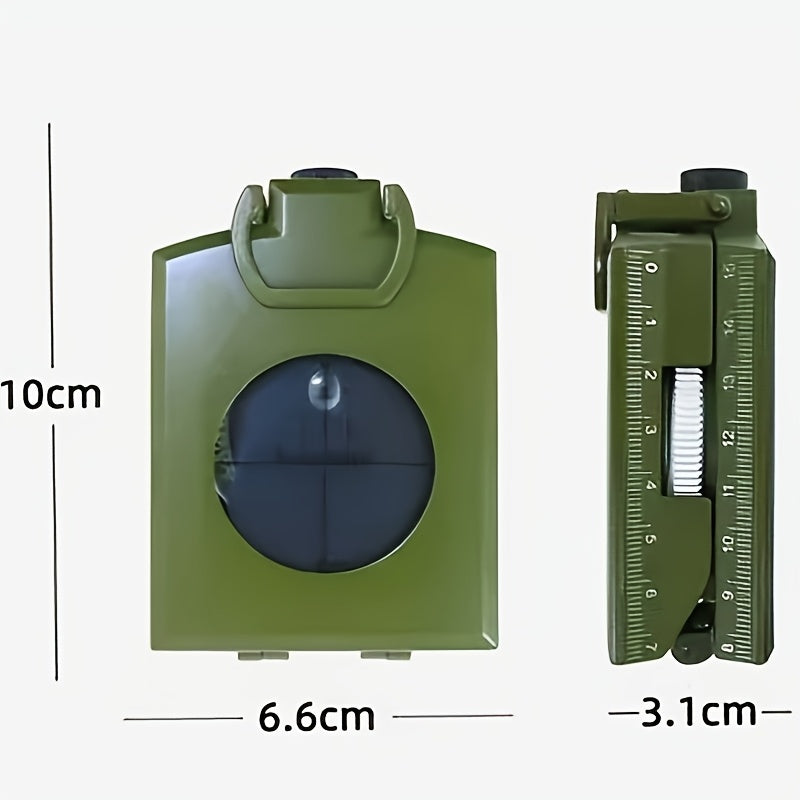Survival Compass with Inclinometer & Carrying Bag – Sighting Compass for Camping, Hiking, Hunting, Geology & Navigation Activities (Green & Black)
