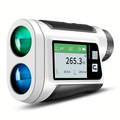 Laser Rangefinder 1000m for Golf & Hunting – Slope Compensation, Flag Lock Vibration, 6x Magnification, USB Rechargeable, 10 Measurement Modes with English Voice & LCD Display