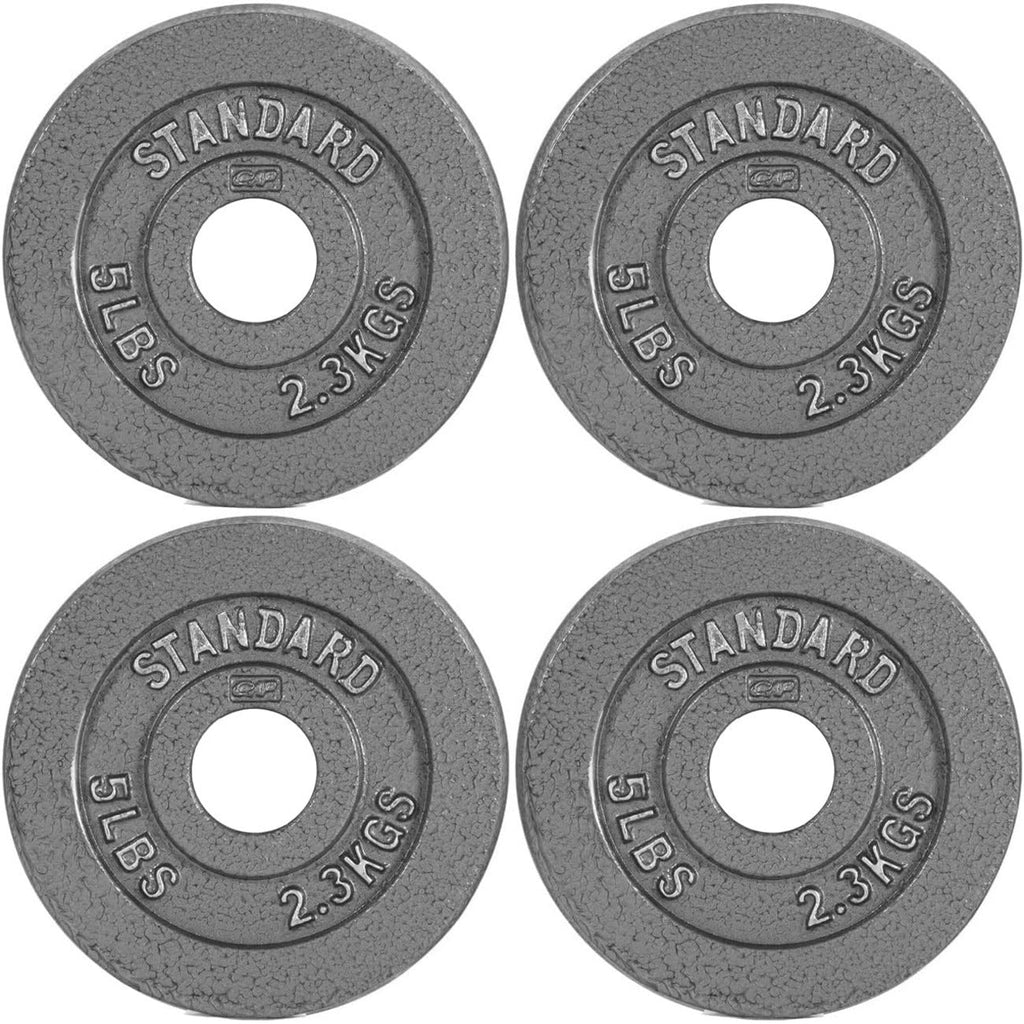 Cast Iron Weight Plates 2-Inch Standard Barbell Plates Solid Iron Gym Weights for Strength Training Weightlifting Bodybuilding Powerlifting Home Gym Multiple Sizes 2.5LB to 100LB