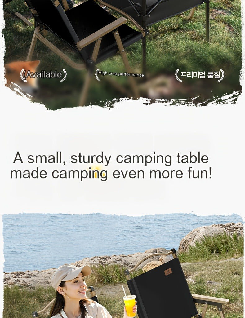 Foldable Roll-Up Camping Picnic Table with Carry Bag | Portable Outdoor Table for Camping Beach Backyard BBQ Parties Patios | Lightweight Compact Indoor Outdoor Table Black Large Plus Size