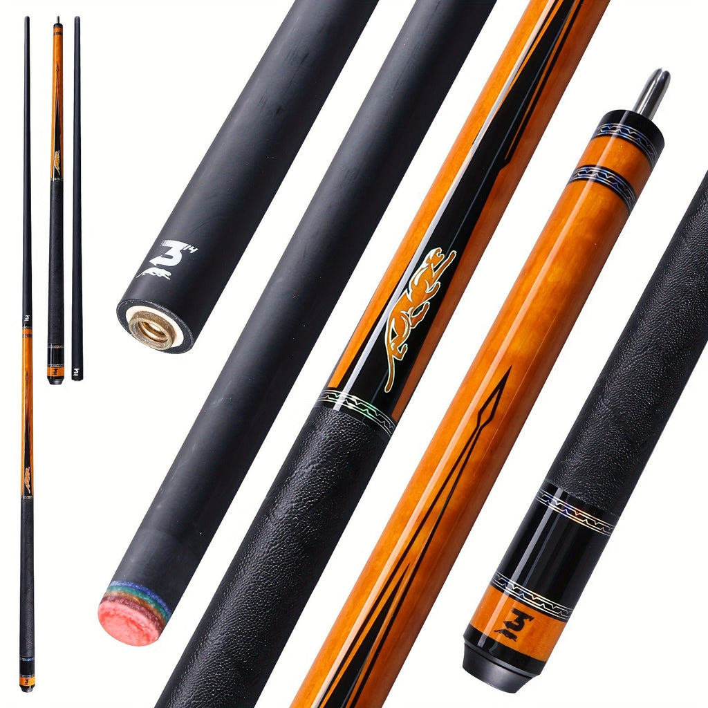 Carbon Fiber Pool Cue Stick 58 Inch - Low Deflection Billiard Cue with 12.5mm Tip, 3/8x8 Pin Joint, Leather Grip & Vacuum Quick Connector, Professional Billiards Stick for Accurate Ball Control