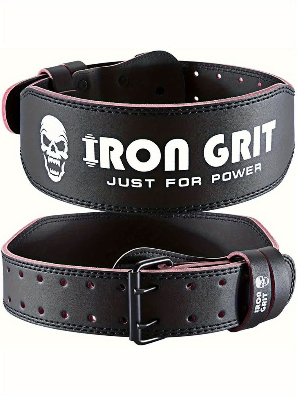 Weightlifting Belt Cowhide Leather Lumbar Support for Powerlifting, Squats & Deadlifts – Men's Weight Training Protective Gear M & L
