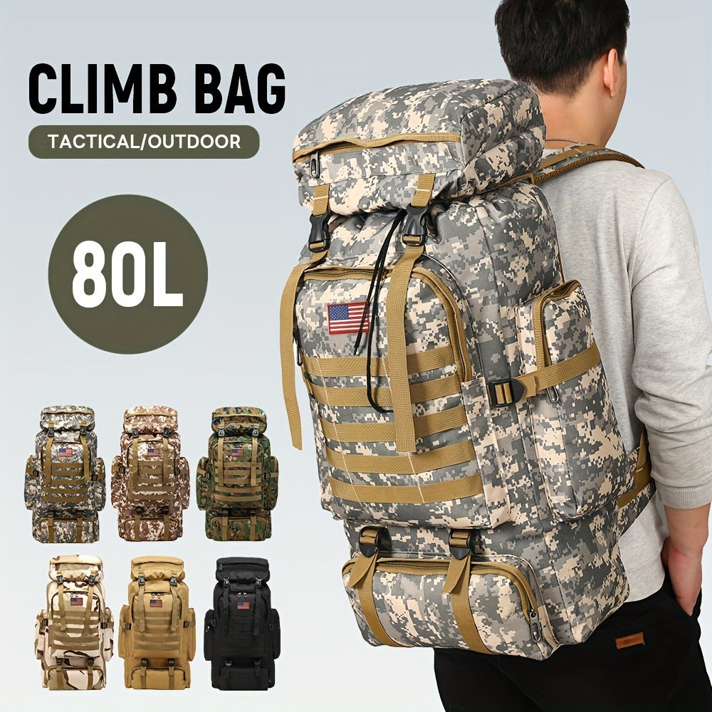 Tactical Backpack for Men & Women – Lightweight Packable Hiking Backpack 21L, Multi-Compartment Camping Rucksack with Adjustable Straps, Waterproof Outdoor Daypack for Camping, Trekking & Travel