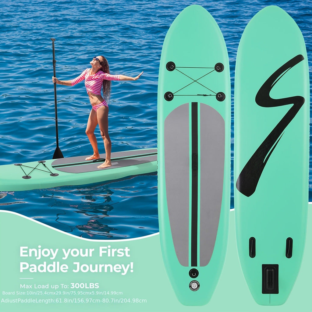 Stand Up Paddle Board 10ft/11ft/12ft – 3-Fin SUP with Floating Paddle, Ankle Leash, Pump & Carry Bag | Yoga Touring Fishing All Levels