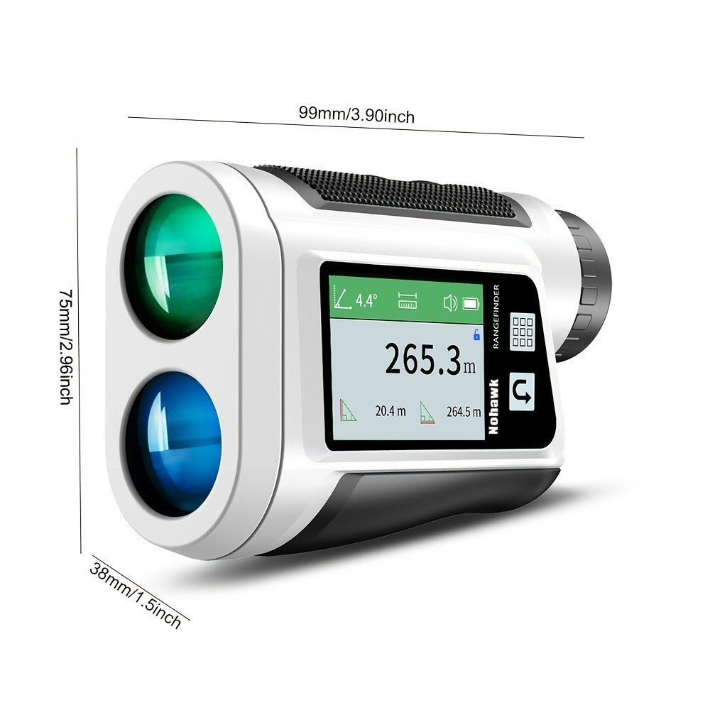 Laser Rangefinder 1000 Yard with Slope Compensation & Vibration Lock – USB Rechargeable Golf Rangefinder with Side Display Voice Broadcast 9 Modes M/Yard/Ft for Golf Hunting Disc Golf Outdoor Measurement