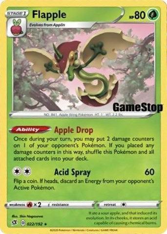 Flapple (022/192) (Gamestop Exclusive) [Sword & Shield: Rebel Clash]