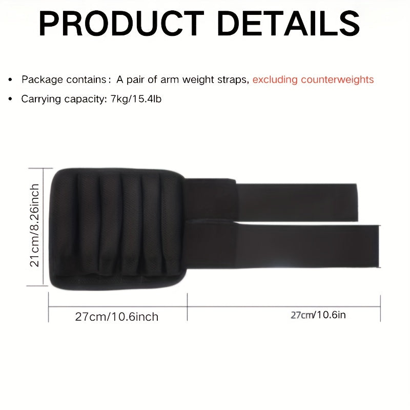 Adjustable Wrist Straps with Detachable Ankle Weights 2pcs | Unisex Nylon Fitness Bands for Strength Training Jogging Running | Versatile Weightlifting Workout Accessories Black