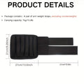 Adjustable Wrist Straps with Detachable Ankle Weights 2pcs | Unisex Nylon Fitness Bands for Strength Training Jogging Running | Versatile Weightlifting Workout Accessories Black