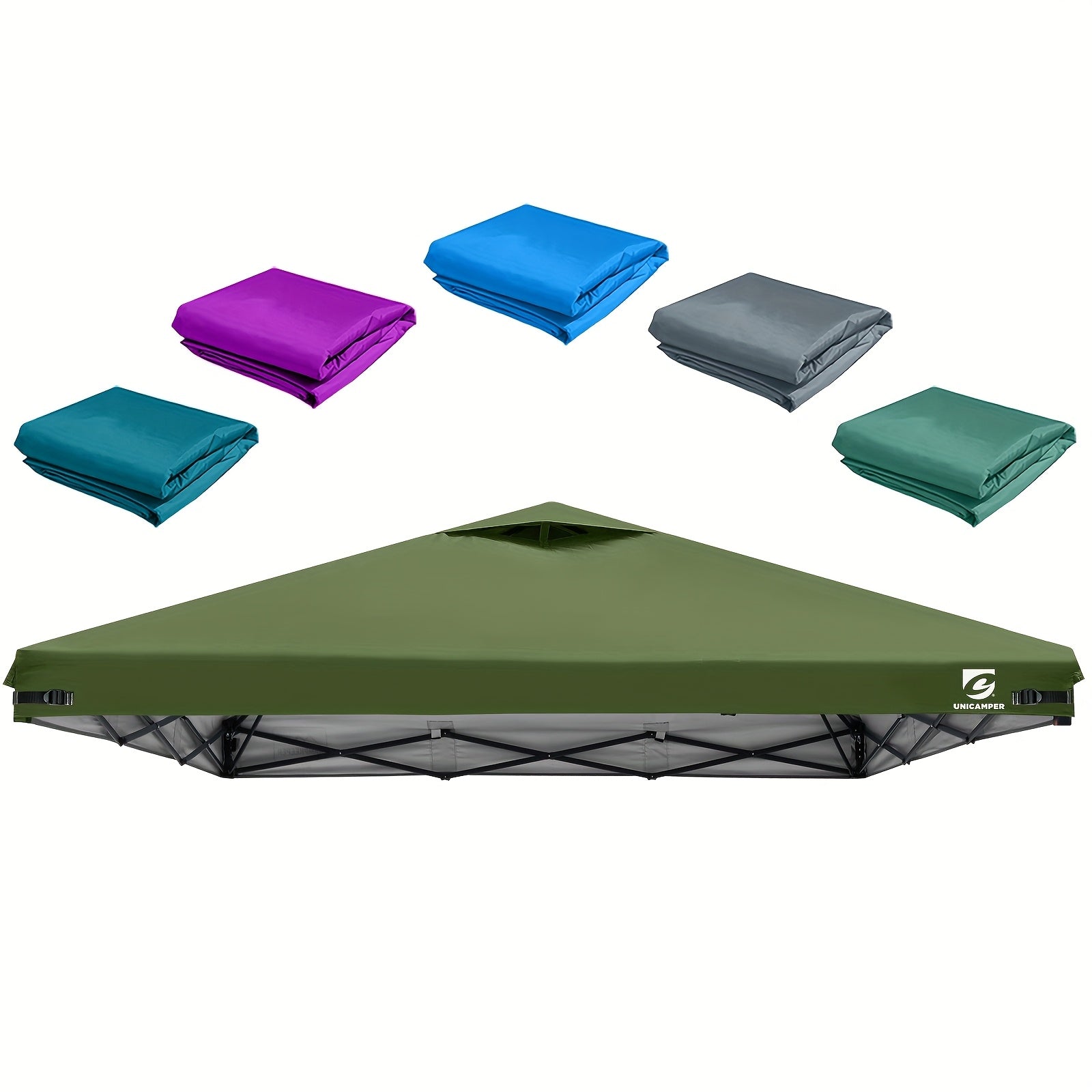10x10 Canopy Replacement Top Cover for Straight Leg Tents – Ventilation Ports, Instant Shade, 11 Color Options – Waterproof Pop-Up Canopy Top for Camping, Outdoor Events & Backyard (Top Cover Only)