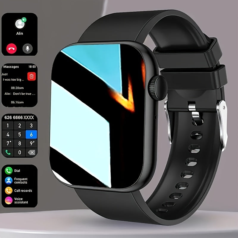 Smart Watch Fitness Tracker 2.01" Touchscreen – Dual Strap, HD Bluetooth Calls, 100+ Functions, Step & Calorie Tracking, Music & Notifications for Android & iPhone