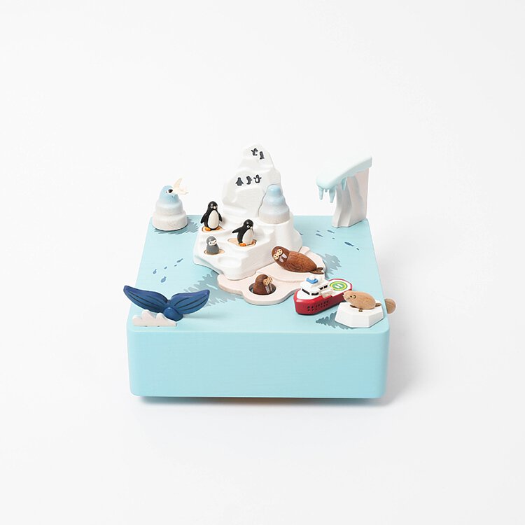 Wooden Antarctica Music Box