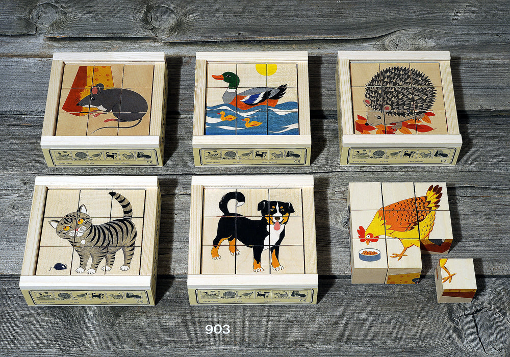 Wooden Block Puzzle - 9 Piece Farm Animals
