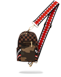 EXTERIOR GOLD ZIP POCKET SHARKS IN PARIS BACKPACK SLING