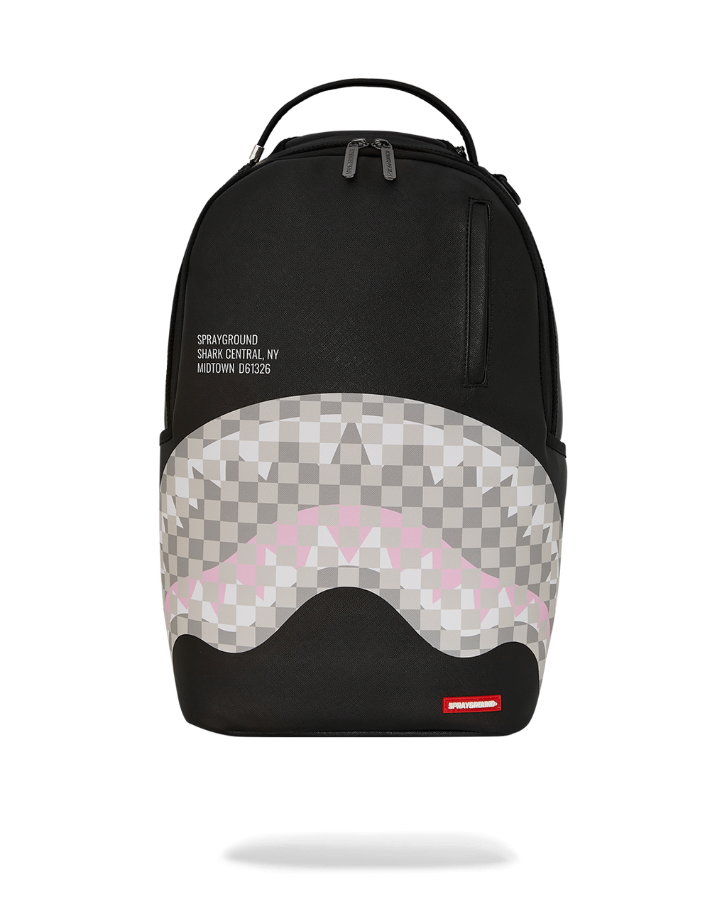 SHARK CENTRAL CREAM BLACK CHECK BACKPACK