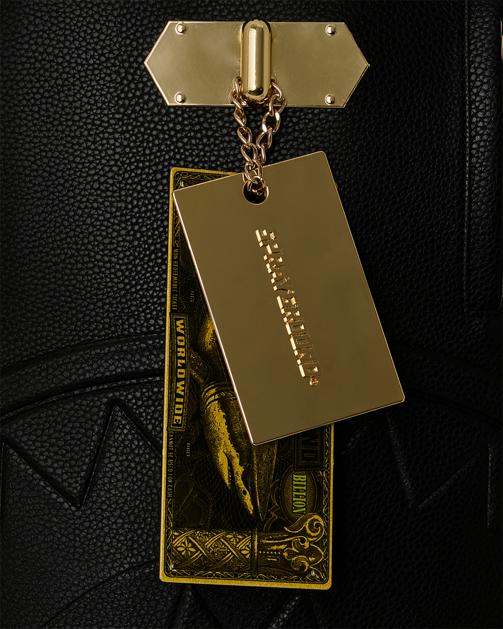 GOLDEN RESERVE METAL MONEY LOCKED HANDTAG BACKPACK