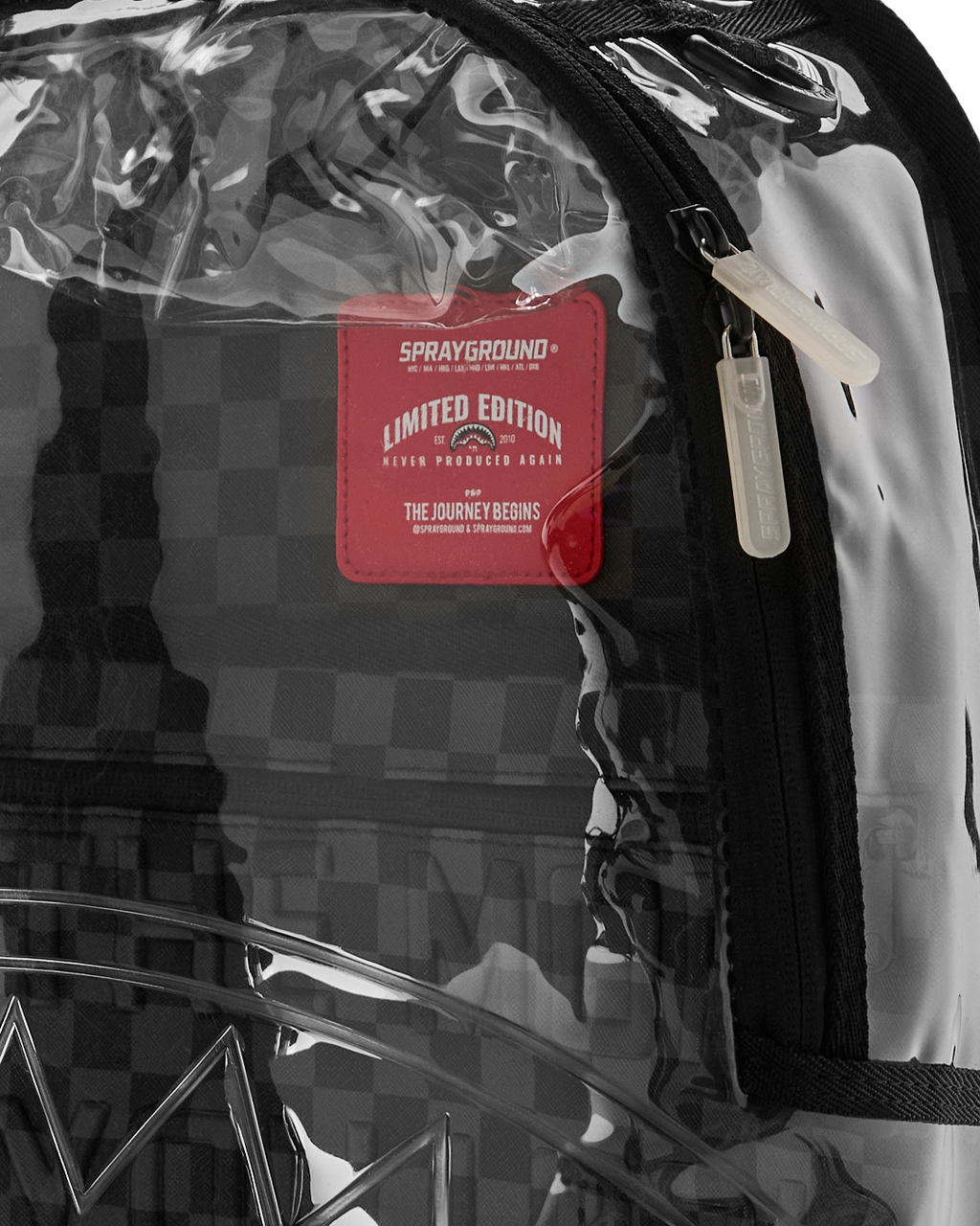 CLEAR DLX BACKPACK - CHECKED OUT (GRAY BLK CHECK)