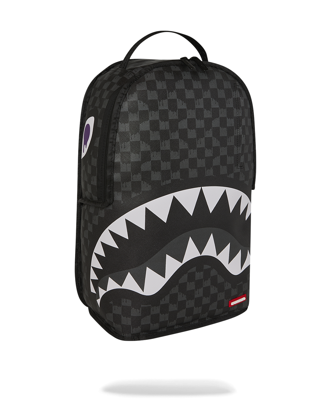 REVERSE MODE - PURPLE VELOUR TO BLACK CHECK BACKPACK