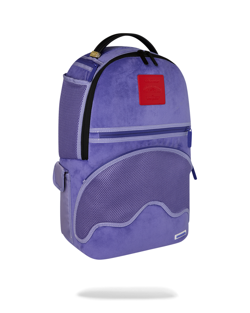 REVERSE MODE - PURPLE VELOUR TO BLACK CHECK BACKPACK