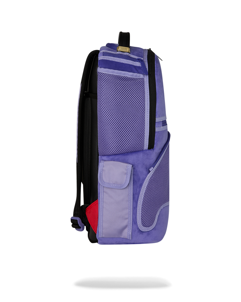 REVERSE MODE - PURPLE VELOUR TO BLACK CHECK BACKPACK