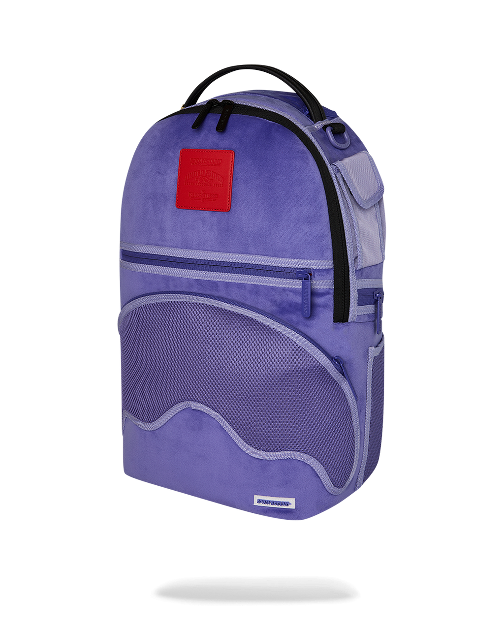 REVERSE MODE - PURPLE VELOUR TO BLACK CHECK BACKPACK