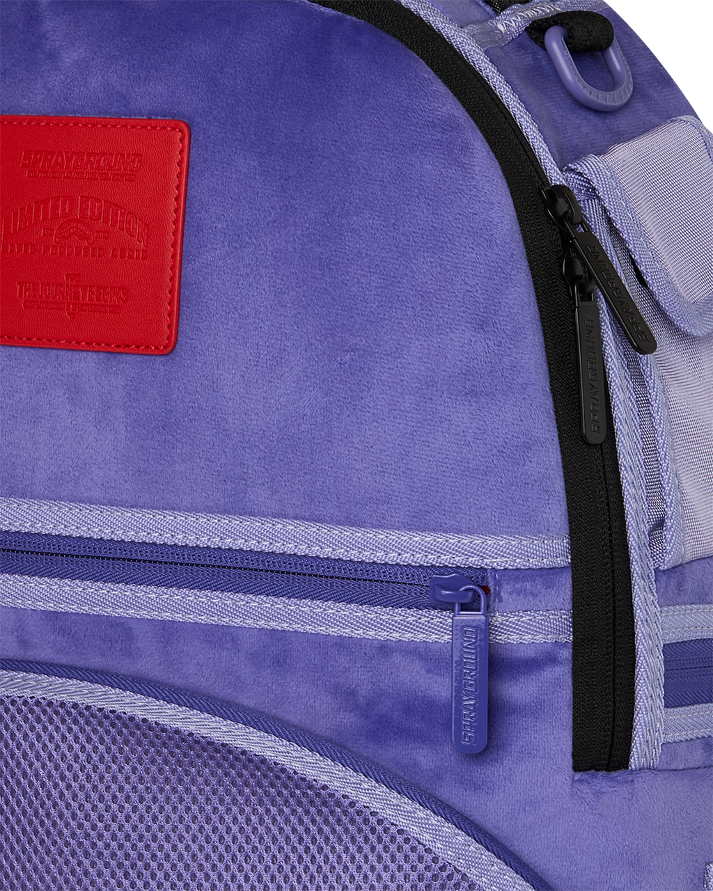 REVERSE MODE - PURPLE VELOUR TO BLACK CHECK BACKPACK