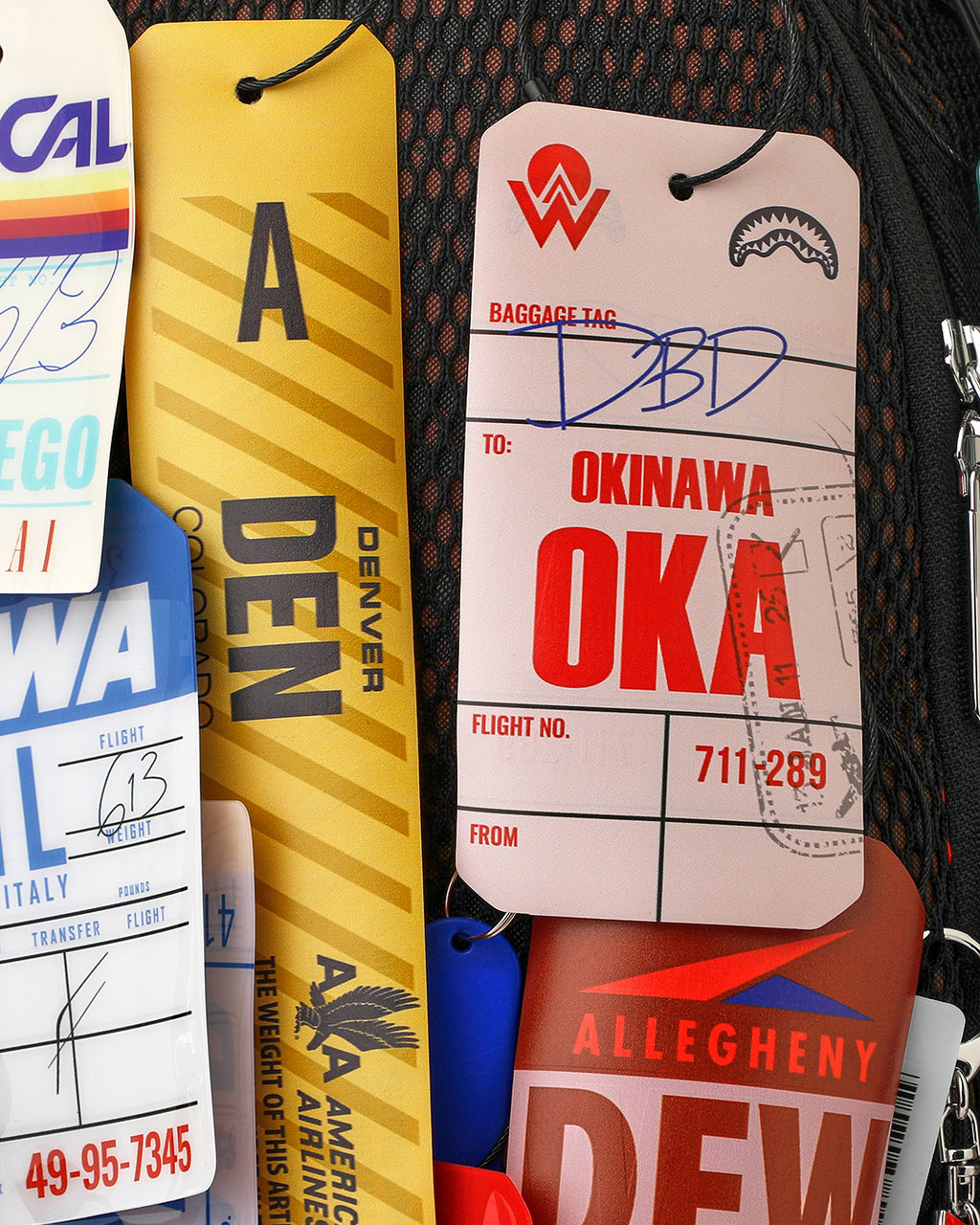 AMERICAN AIRLINES 100 YRS - TAGS ON TAGS BACKPACK