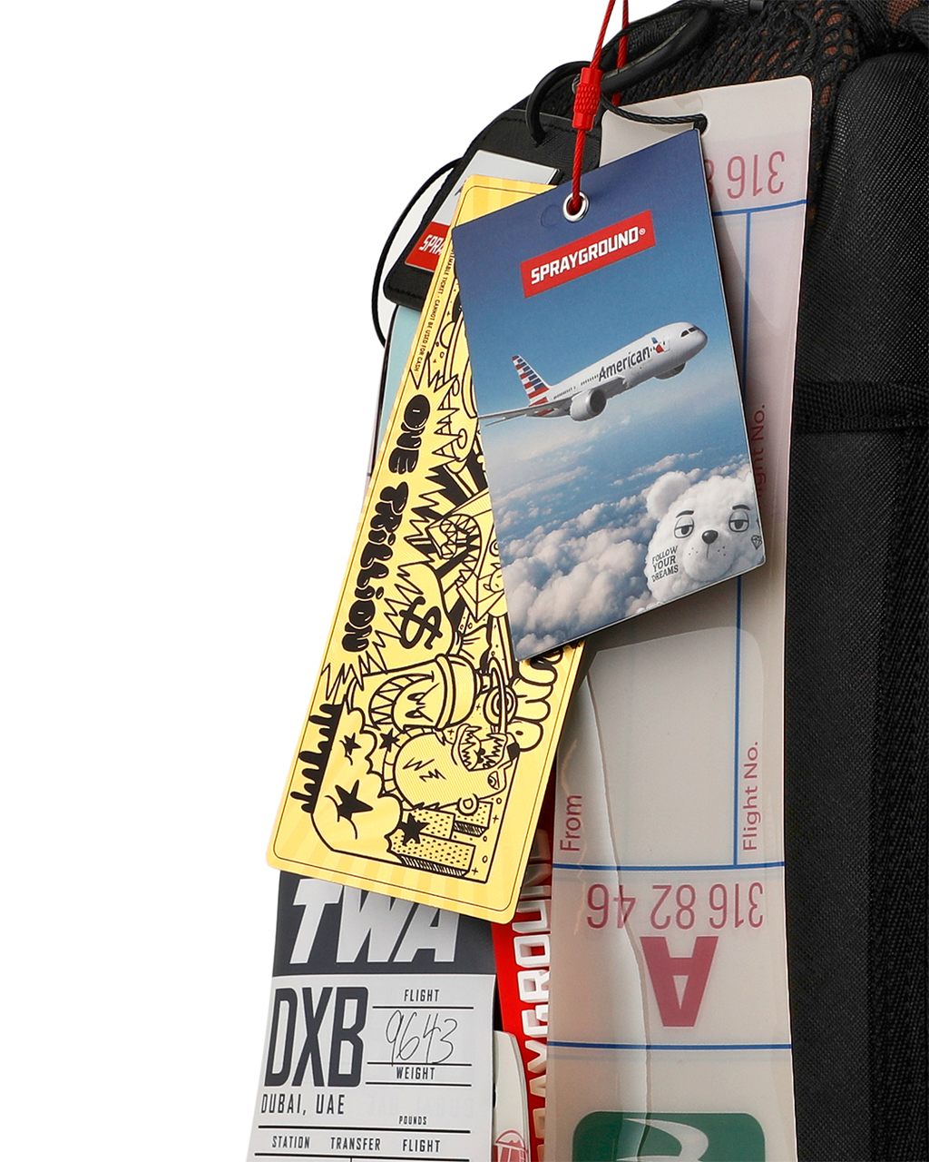 AMERICAN AIRLINES 100 YRS - TAGS ON TAGS BACKPACK