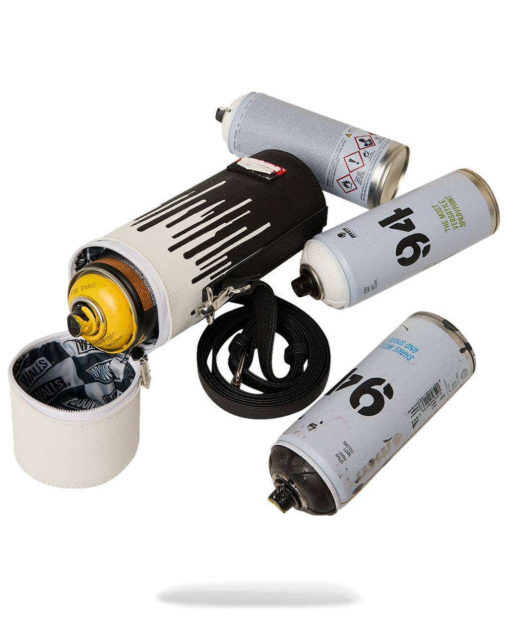 WYNWOOD WALLS COLLAB WATER BOTTLE OR SPRAYCAN HOLDER (BLK/WHT)