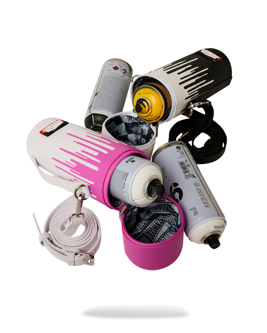 WYNWOOD WALLS COLLAB WATER BOTTLE OR SPRAYCAN HOLDER (BLK/WHT)