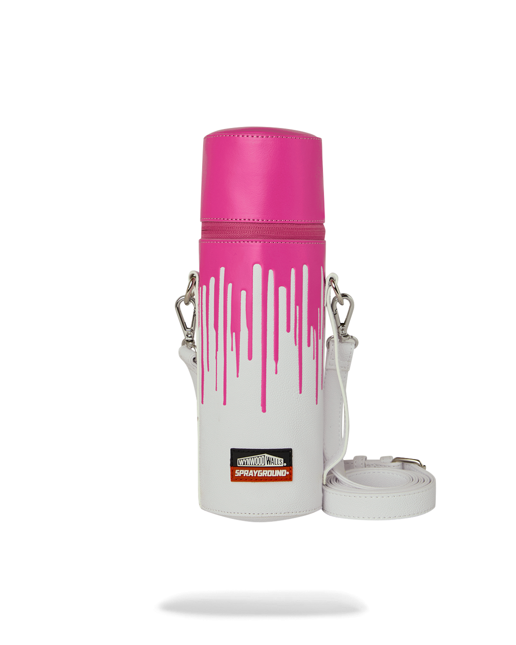 WYNWOOD WALLS COLLAB WATER BOTTLE OR SPRAYCAN HOLDER (WHT/PNK)