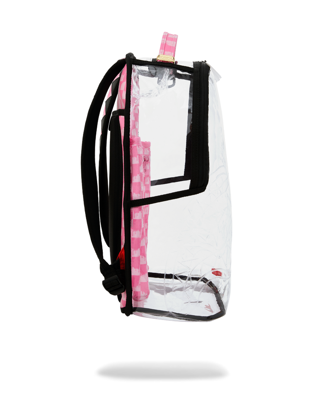 CLEAR DLX BACKPACK - CHECKED OUT (PINK DRIP)