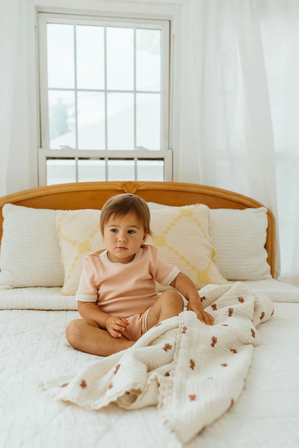 Organic Cotton Layered Gauze Baby Blanket - Teddy
