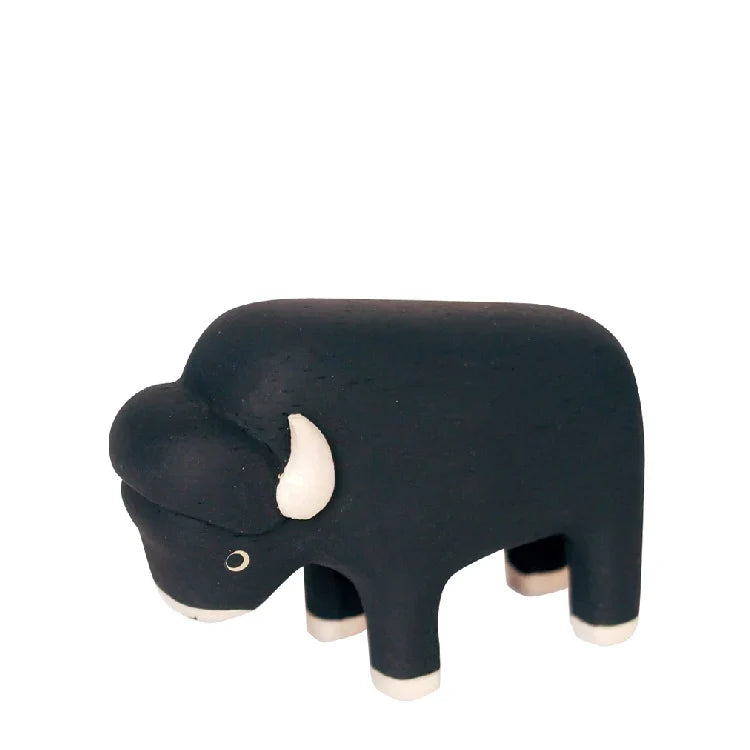 Handmade Tiny Wooden Bison