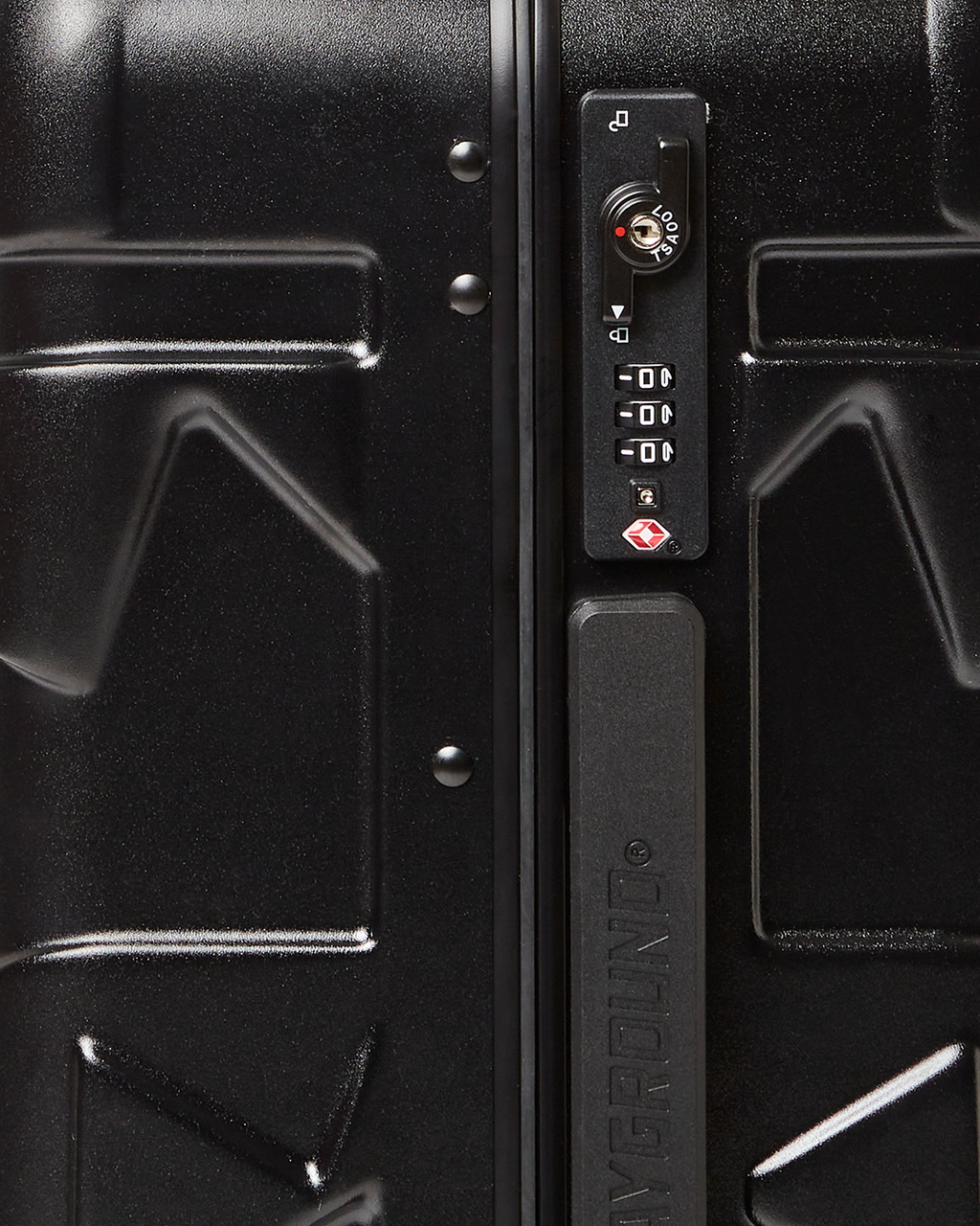 MOLDED SHARKITECTURE BLACK HARDSHELL CARRY-ON LUGGAGE