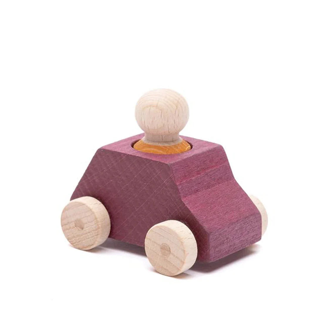 Lubulona Wooden Car with Figure - Plum