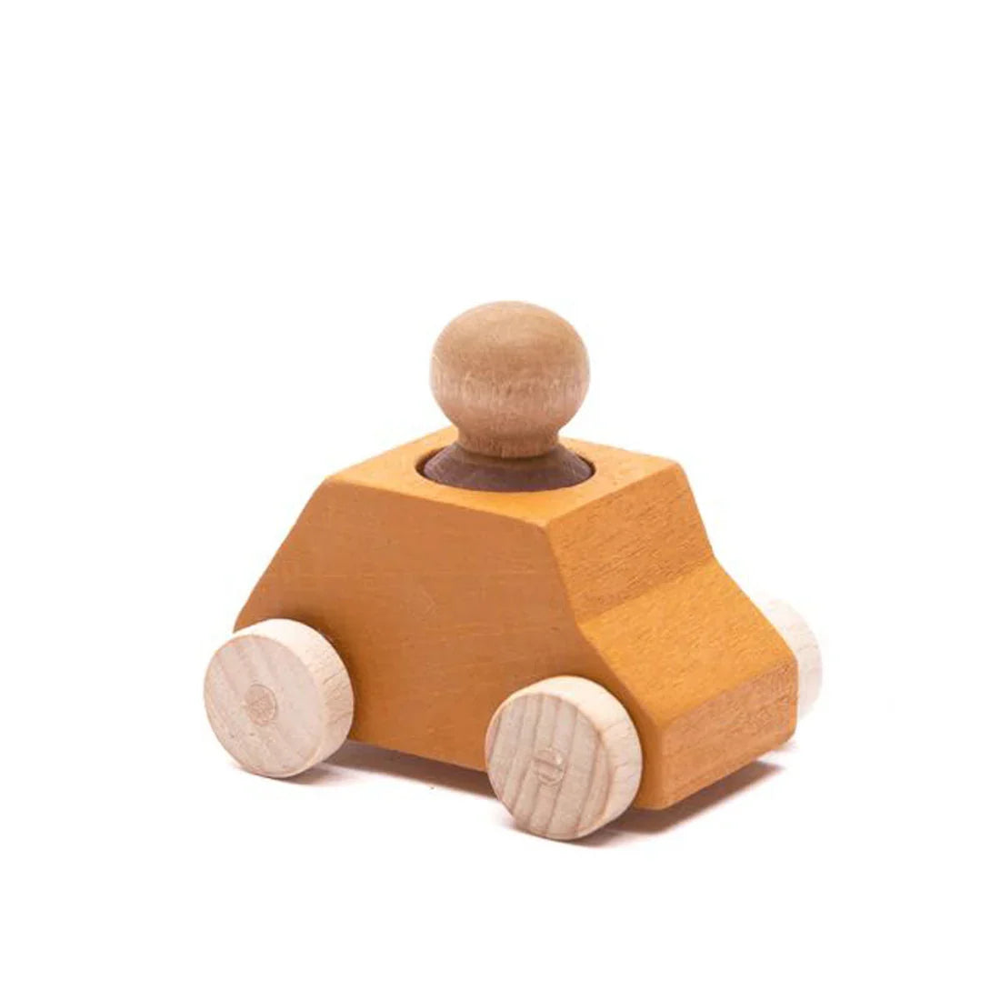Lubulona Wooden Car with Figure - Ochre