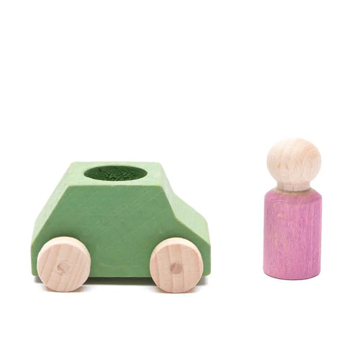 Lubulona Wooden Car with Figure - Mint