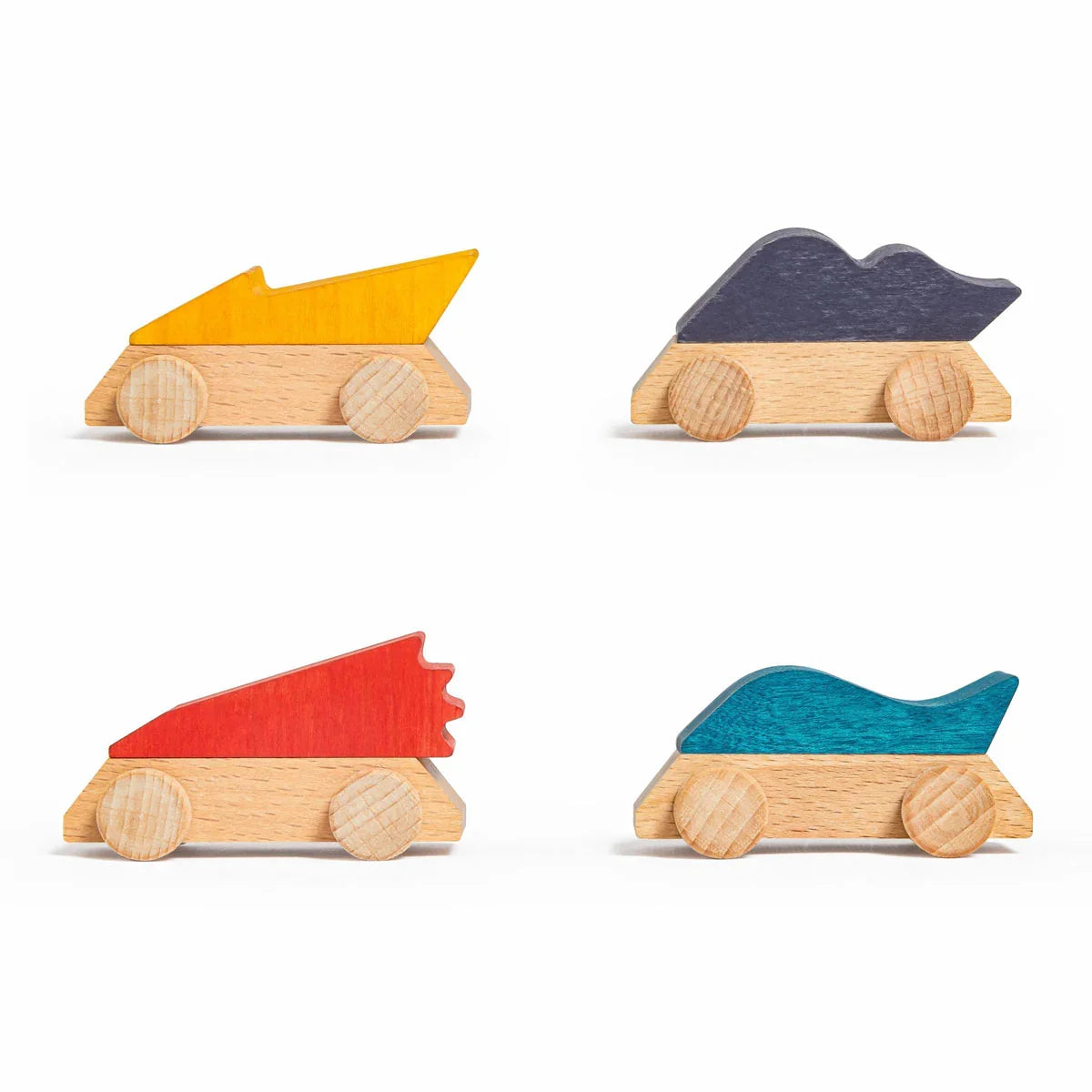 Lubulona Wooden Pack of 4 Supercars