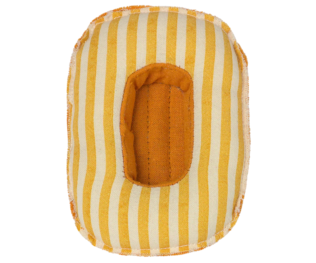 Maileg Rubber Boat, Small Mouse - Yellow Stripe