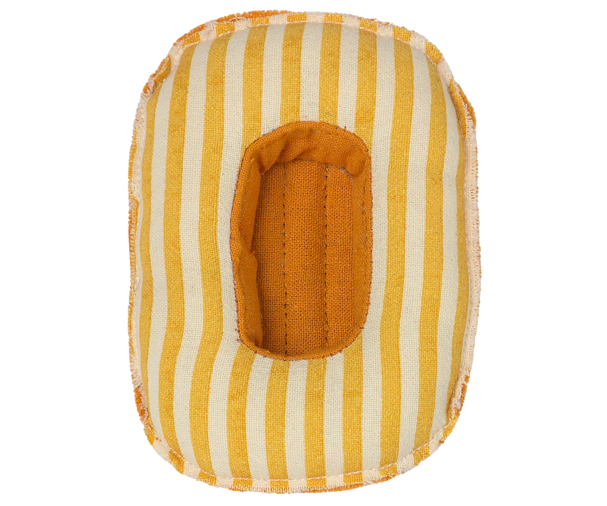 Maileg Rubber Boat, Small Mouse - Yellow Stripe