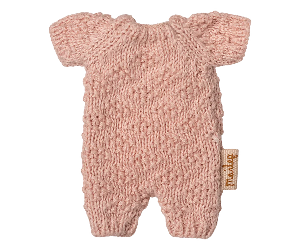Maileg Extra Clothing: Knitted Suit, Micro - Rose for Micro Bunny