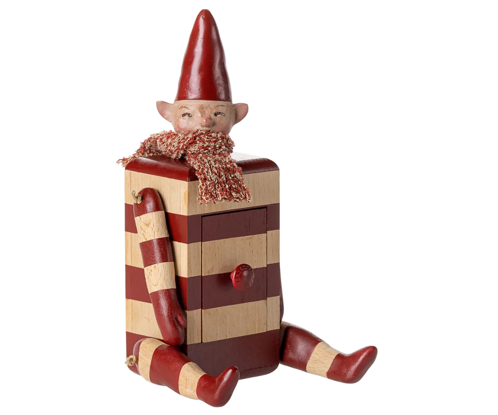 PRE-ORDER: Maileg Elf with Drawer - Red (Estimated Arrival Mid August)