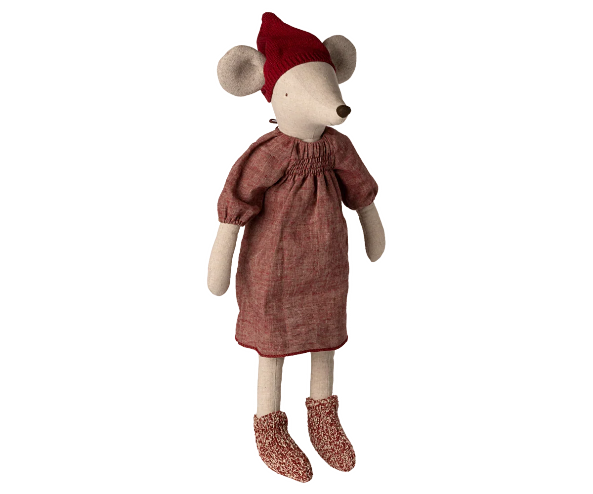 PRE-ORDER: Maileg Christmas Mouse, Maxi - Girl (Estimated Arrival Early September)