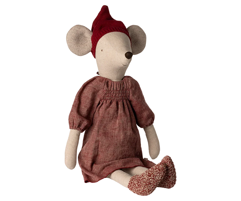 PRE-ORDER: Maileg Christmas Mouse, Maxi - Girl (Estimated Arrival Early September)