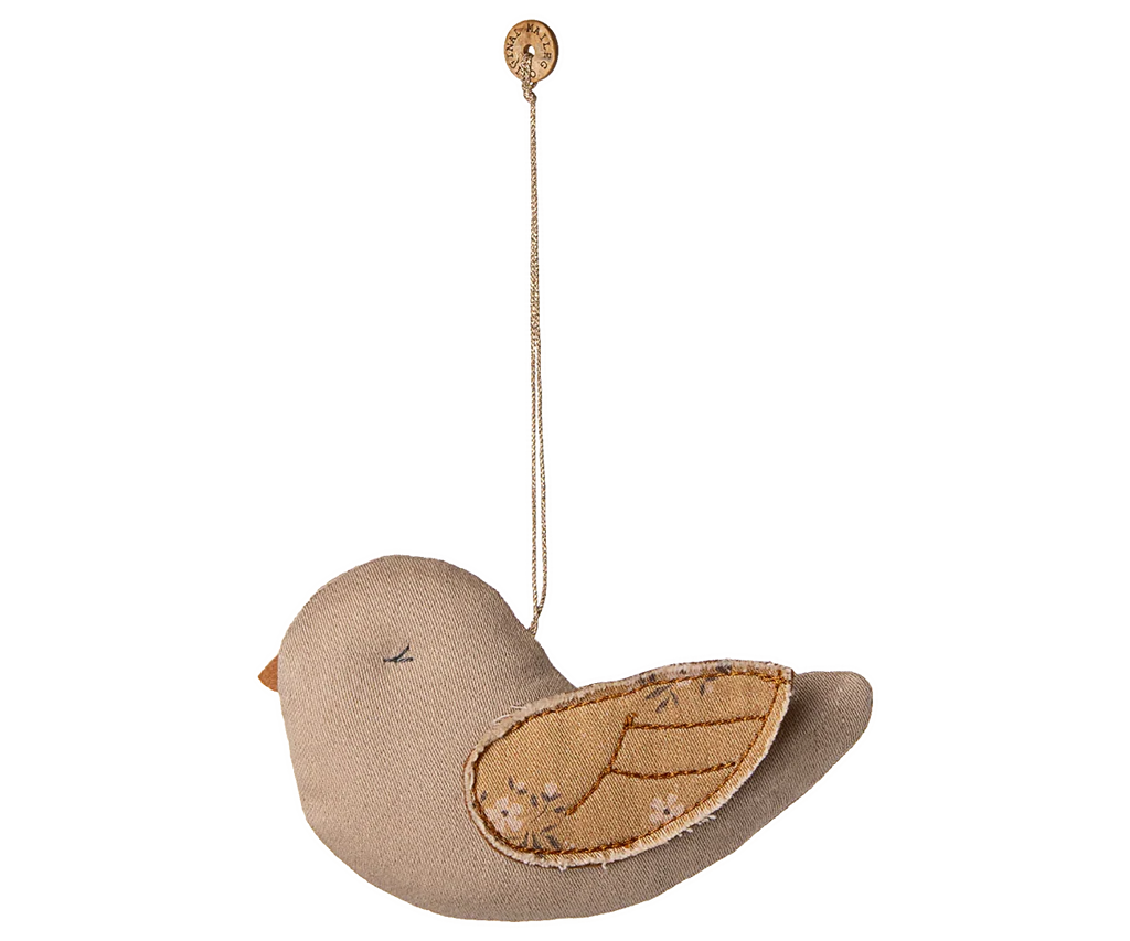 Maileg Fabric Ornament, Bird - Mable - Latte