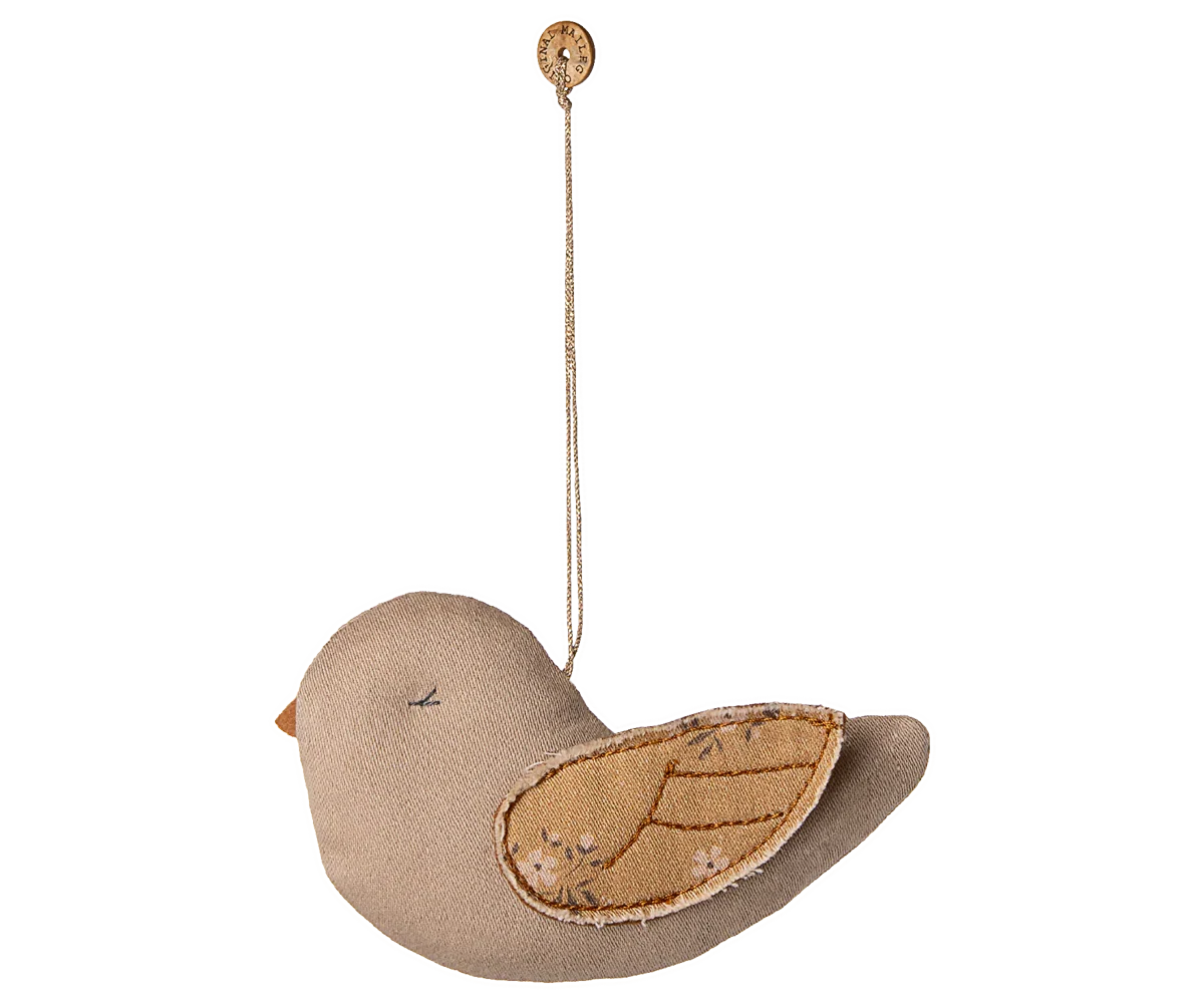 Maileg Fabric Ornament, Bird - Mable - Latte