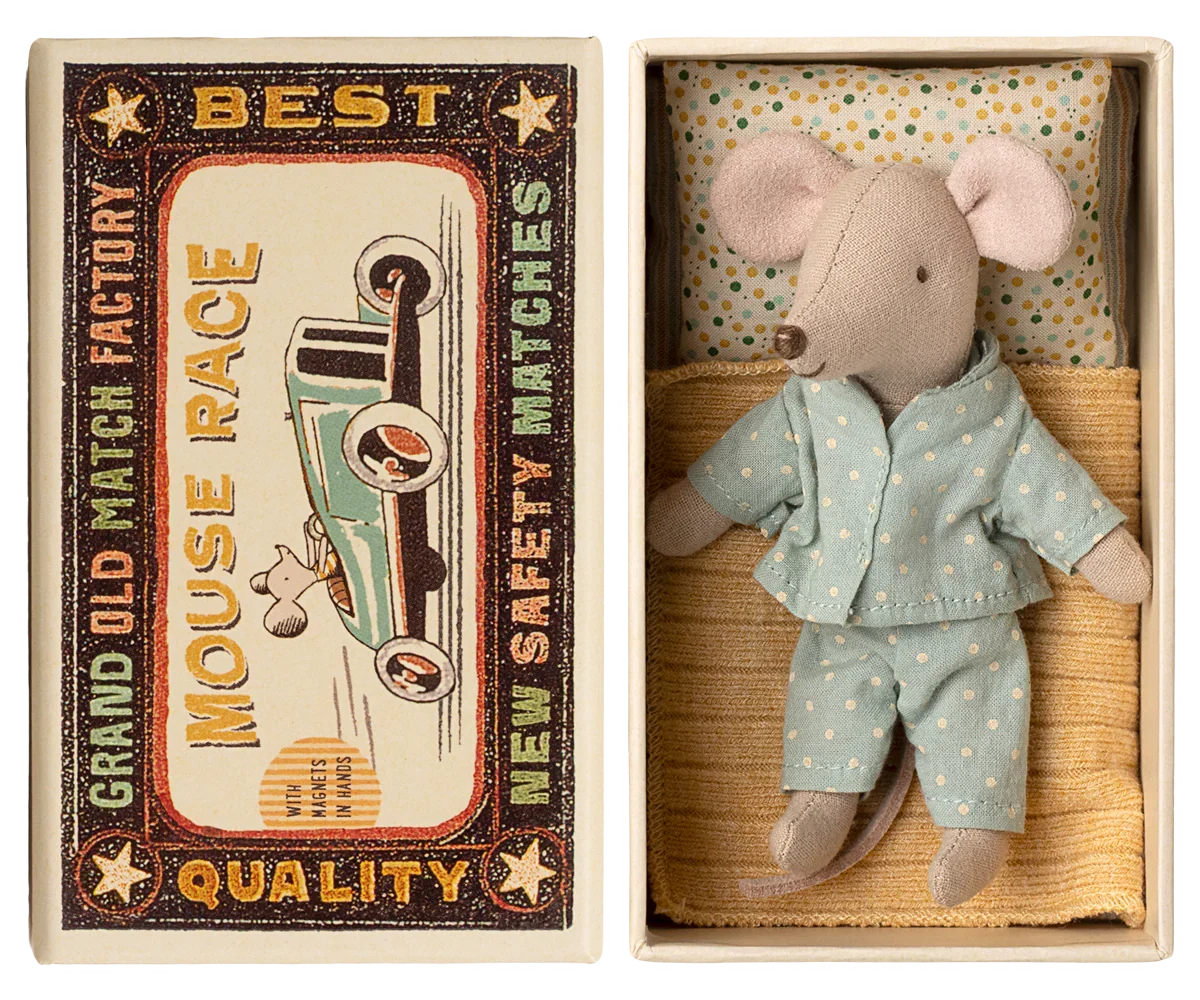 Maileg Little Brother Mouse in Matchbox