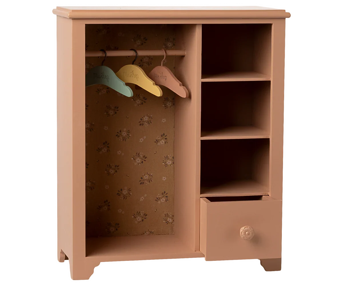 Maileg Wardrobe, Large - Dark Powder (Compatible with Minikane Dolls)